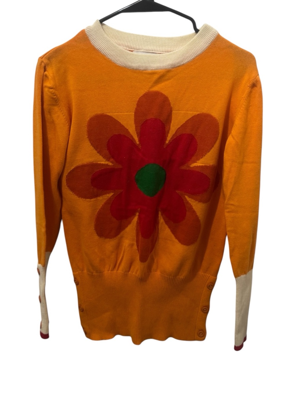 Oxknit Retro Flower Sweater Size Medium - Picture 2 of 5